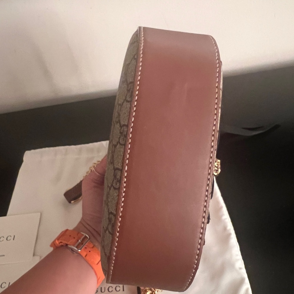 Gucci Beige and Brown Crossbody Bag with Floral Embroidery - Picture 7 of 16